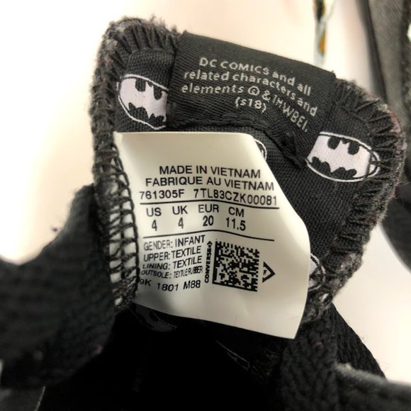 DC Comics Batman Converse Size 4 Baby/Toddler - Picture 3 of 8